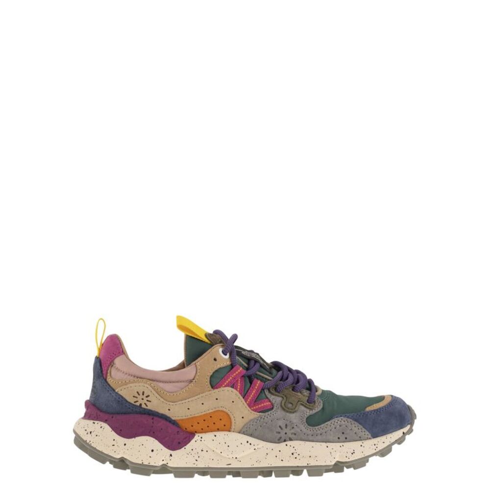 Flower Mountain Women Yamano 3 - Sneakers In Suede And Technical Fabric